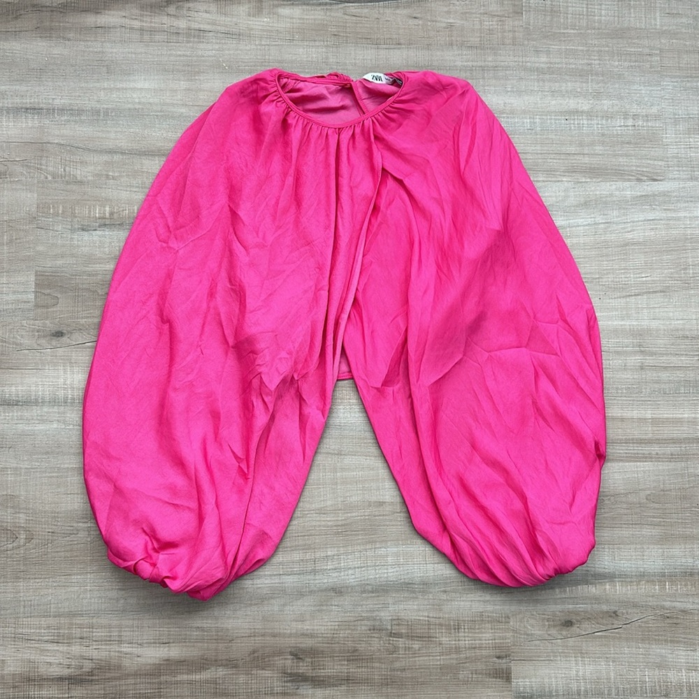 Zara Long Sleeve Cropped Blouse - Picture 5 of 8